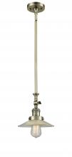  206-AB-G2 - Halophane - 1 Light - 9 inch - Antique Brass - Stem Hung - Mini Pendant