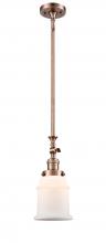  206-AC-G181 - Canton - 1 Light - 6 inch - Antique Copper - Stem Hung - Mini Pendant