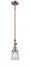  206-AC-G184S - Canton - 1 Light - 5 inch - Antique Copper - Stem Hung - Mini Pendant