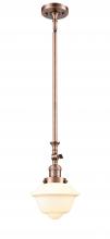  206-AC-G531 - Oxford - 1 Light - 7 inch - Antique Copper - Stem Hung - Mini Pendant