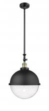 Innovations Lighting 206-BAB-HFS-124-BK - Hampden - 1 Light - 13 inch - Black Antique Brass - Stem Hung - Pendant