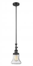  206-BK-G194 - Bellmont - 1 Light - 6 inch - Matte Black - Stem Hung - Mini Pendant