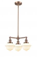 Innovations Lighting 207-AC-G531-LED - Oxford - 3 Light - 20 inch - Antique Copper - Stem Hung - Chandelier