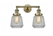  208-AB-G142-LED - Chatham - 2 Light - 16 inch - Antique Brass - Bath Vanity Light