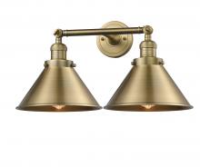  208-BB-M10-BB - Briarcliff - 2 Light - 19 inch - Brushed Brass - Bath Vanity Light