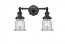 Innovations Lighting 208-BK-G182S-LED - Canton - 2 Light - 17 inch - Matte Black - Bath Vanity Light