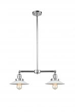  209-PC-G1 - Halophane - 2 Light - 21 inch - Polished Chrome - Stem Hung - Island Light