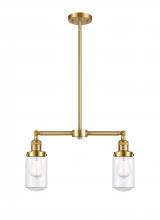 Innovations Lighting 209-SG-G312 - Dover - 2 Light - 21 inch - Satin Gold - Stem Hung - Island Light