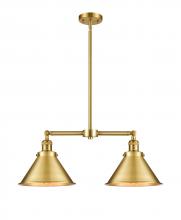 Innovations Lighting 209-SG-M10-SG - Briarcliff - 2 Light - 21 inch - Satin Gold - Stem Hung - Island Light