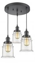 Innovations Lighting 211/3-OB-G182 - Canton 3 Light Multi-Pendant