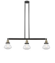 Innovations Lighting 213-BAB-G322 - Olean - 3 Light - 39 inch - Black Antique Brass - Stem Hung - Island Light