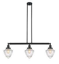 Innovations Lighting 213-BK-G664-7 - Bullet - 3 Light - 38 inch - Matte Black - Stem Hung - Island Light