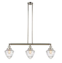 Innovations Lighting 213-PN-G664-7 - Bullet - 3 Light - 38 inch - Polished Nickel - Stem Hung - Island Light