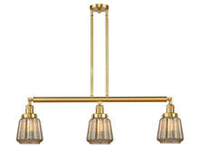 Innovations Lighting 213-SG-G146-LED - Chatham - 3 Light - 39 inch - Satin Gold - Stem Hung - Island Light