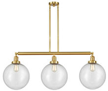 Innovations Lighting 213-SG-G204-12 - Beacon - 3 Light - 44 inch - Satin Gold - Stem Hung - Island Light