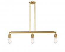 Innovations Lighting 213-SG - Bare Bulb - 3 Light - 38 inch - Satin Gold - Stem Hung - Island Light