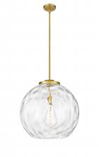  221-1S-SG-G1215-18 - Athens Water Glass - 1 Light - 18 inch - Satin Gold - Cord hung - Pendant