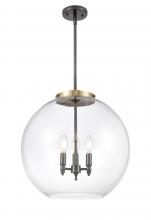 Innovations Lighting 221-3S-BAB-G122-18-LED - Athens - 3 Light - 18 inch - Black Antique Brass - Cord hung - Pendant