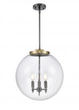 Innovations Lighting 221-3S-BAB-G202-16-LED - Beacon - 3 Light - 16 inch - Black Antique Brass - Cord hung - Pendant