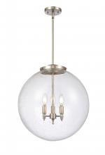 Innovations Lighting 221-3S-SN-G204-18-LED - Beacon - 3 Light - 18 inch - Brushed Satin Nickel - Cord hung - Pendant