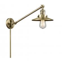  237-AB-M4-AB - Railroad - 1 Light - 8 inch - Antique Brass - Swing Arm