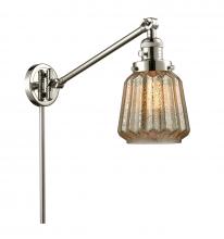 Innovations Lighting 237-PN-G146-LED - Chatham - 1 Light - 8 inch - Polished Nickel - Swing Arm