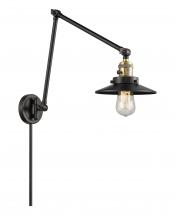  238-BAB-M6 - Railroad - 1 Light - 8 inch - Black Antique Brass - Swing Arm