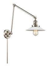 Innovations Lighting 238-PN-G1 - Halophane - 1 Light - 9 inch - Polished Nickel - Swing Arm