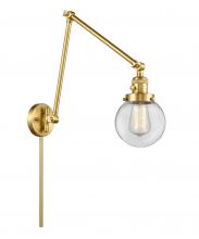 Innovations Lighting 238-SG-G202-6 - Beacon - 1 Light - 6 inch - Satin Gold - Swing Arm