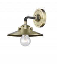 Innovations Lighting 284-1W-BAB-M4-AB - Railroad - 1 Light - 8 inch - Black Antique Brass - Sconce