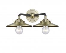  284-2W-BAB-M4-AB - Railroad - 2 Light - 16 inch - Black Antique Brass - Bath Vanity Light