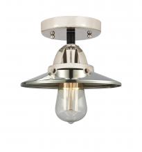 Innovations Lighting 288-1C-BPN-M1-PN - Railroad - 1 Light - 8 inch - Black Polished Nickel - Semi-Flush Mount