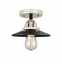 Innovations Lighting 288-1C-BPN-M6-BK - Railroad - 1 Light - 8 inch - Black Polished Nickel - Semi-Flush Mount