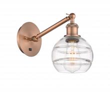 Innovations Lighting 317-1W-AC-G556-6CL - Rochester - 1 Light - 6 inch - Antique Copper - Sconce