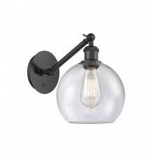 Innovations Lighting 317-1W-BK-G124-8 - Athens - 1 Light - 8 inch - Matte Black - Sconce