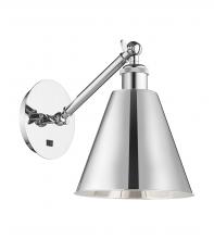 Innovations Lighting 317-1W-PC-MBC-8-PC - Berkshire - 1 Light - 8 inch - Polished Chrome - Sconce