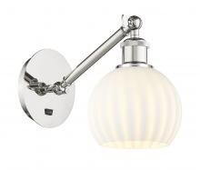 Innovations Lighting 317-1W-PN-G1217-6WV - White Venetian - 1 Light - 6 inch - Polished Nickel - Sconce