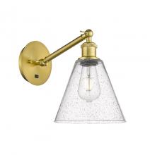 Innovations Lighting 317-1W-SG-GBC-84 - Berkshire - 1 Light - 8 inch - Satin Gold - Sconce