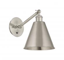 Innovations Lighting 317-1W-SN-MBC-8-SN-LED - Berkshire - 1 Light - 8 inch - Brushed Satin Nickel - Sconce