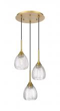 Innovations Lighting 323-3P-BB-G323-6CL - Berkshire - 3 Light - 13 inch - Brushed Brass - Cord Hung - Multi Pendant