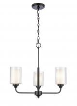 Innovations Lighting 342-3CR-BK-CLW-LED - Fairbank - 3 Light - 22 inch - Matte Black - Chain Hung - Pendant