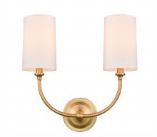 Innovations Lighting 372-2W-SG-S1-LED - Giselle - 2 Light - 15 inch - Satin Gold - Sconce