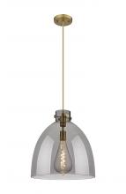 Innovations Lighting 410-1PL-BB-G412-16SM - Newton Bell - 1 Light - 16 inch - Brushed Brass - Cord hung - Pendant