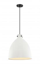  410-1PL-BK-M412-18W - Newton Sphere - 1 Light - 18 inch - Matte Black - Cord hung - Pendant