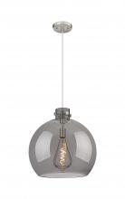 Innovations Lighting 410-1PL-SN-G410-18SM - Newton Sphere - 1 Light - 18 inch - Brushed Satin Nickel - Cord hung - Pendant