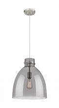 Innovations Lighting 410-1PL-SN-G412-14SM - Newton Bell - 1 Light - 14 inch - Satin Nickel - Cord hung - Pendant