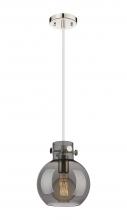 Innovations Lighting 410-1PS-PN-G410-8SM - Newton Sphere - 1 Light - 8 inch - Polished Nickel - Cord hung - Mini Pendant