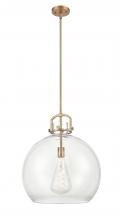 Innovations Lighting 410-1SL-BB-G410-18CL - Newton Sphere - 1 Light - 18 inch - Brushed Brass - Pendant