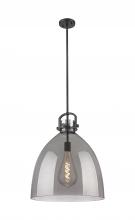 Innovations Lighting 410-1SL-BK-G412-18SM - Newton Bell - 1 Light - 18 inch - Matte Black - Pendant