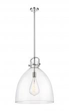 Innovations Lighting 410-1SL-PN-G412-18CL - Newton Bell - 1 Light - 18 inch - Polished Nickel - Pendant